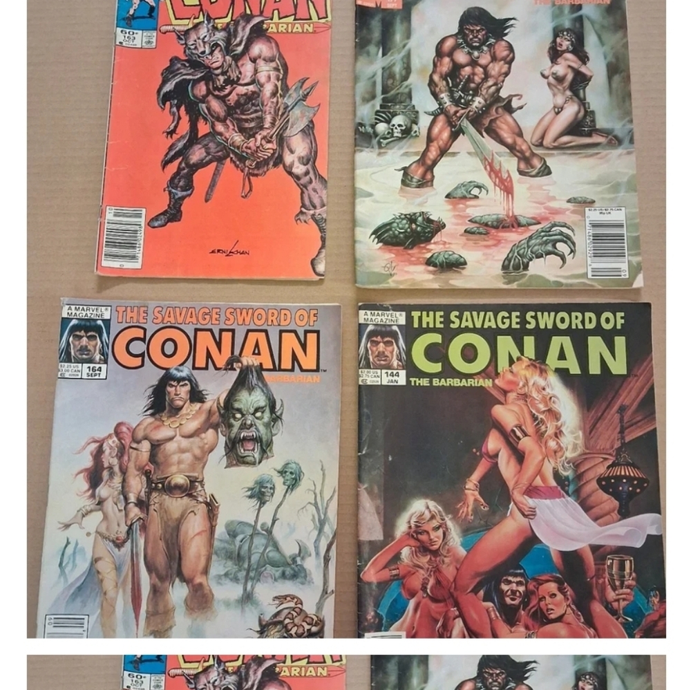 CONAN Comic Books Lot of 4 Vintage 1980's
